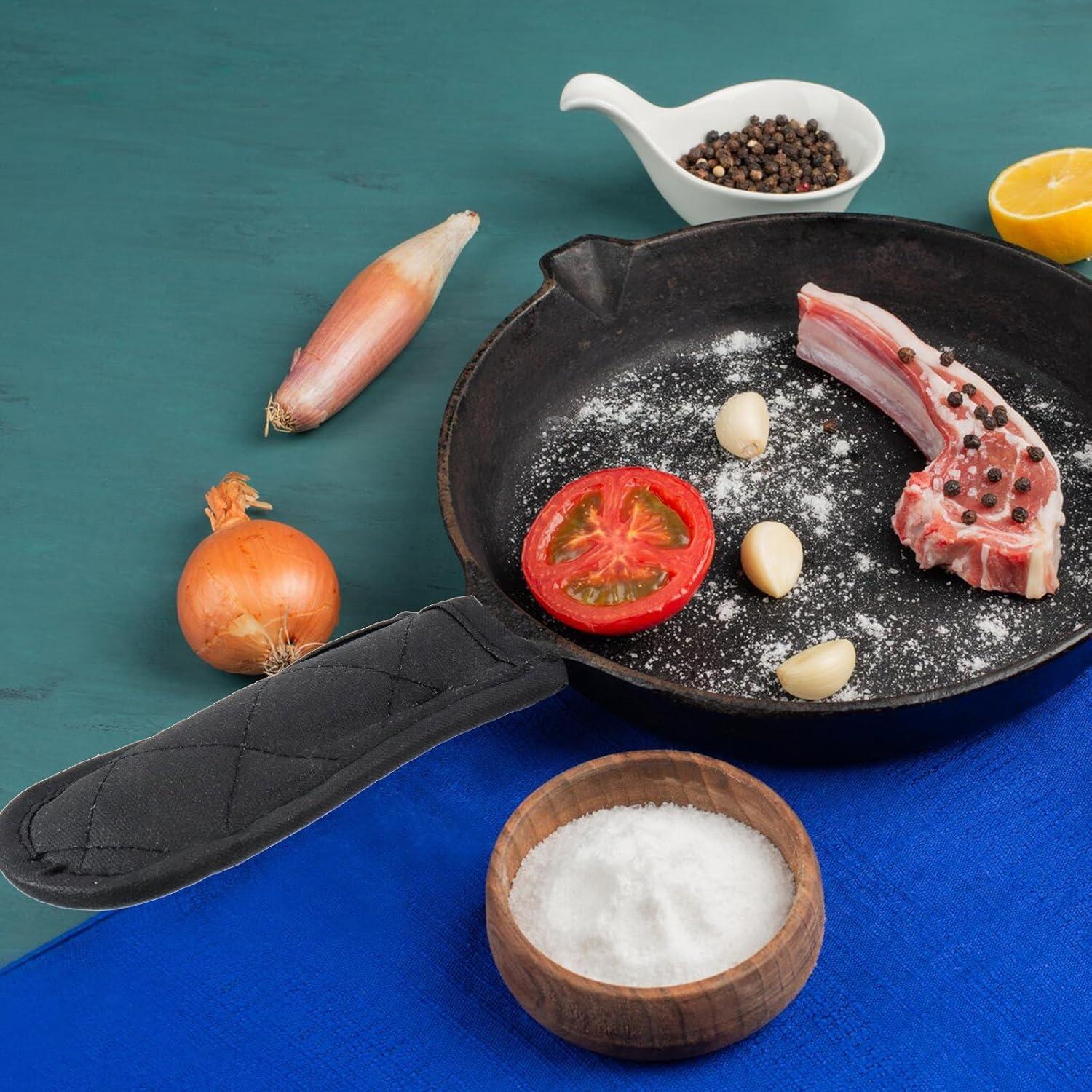 Cubiertas de Mango de Sartén de Hierro Fundido Antrader - 4 Piezas Resistentes al Calor