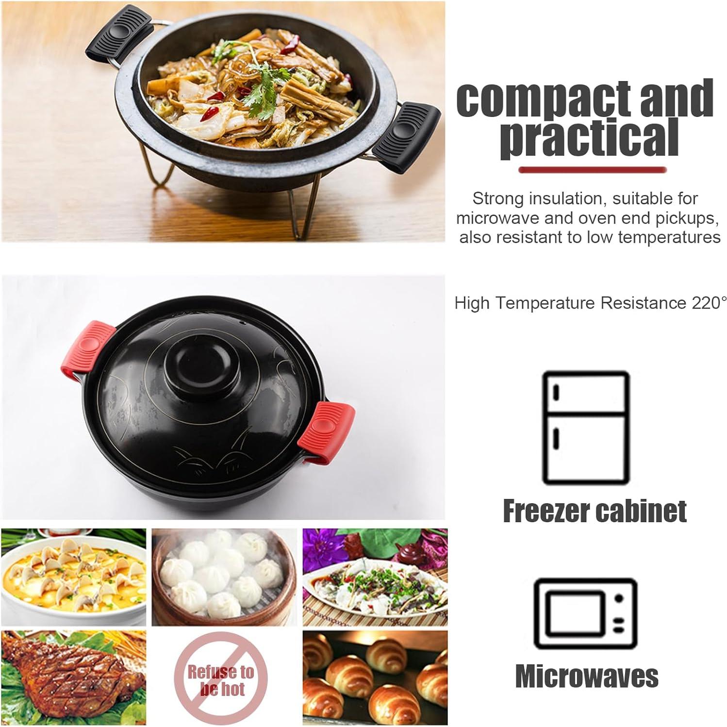 2 Fundas de Silicona Antideslizantes Huakaile para Mangos de Olla