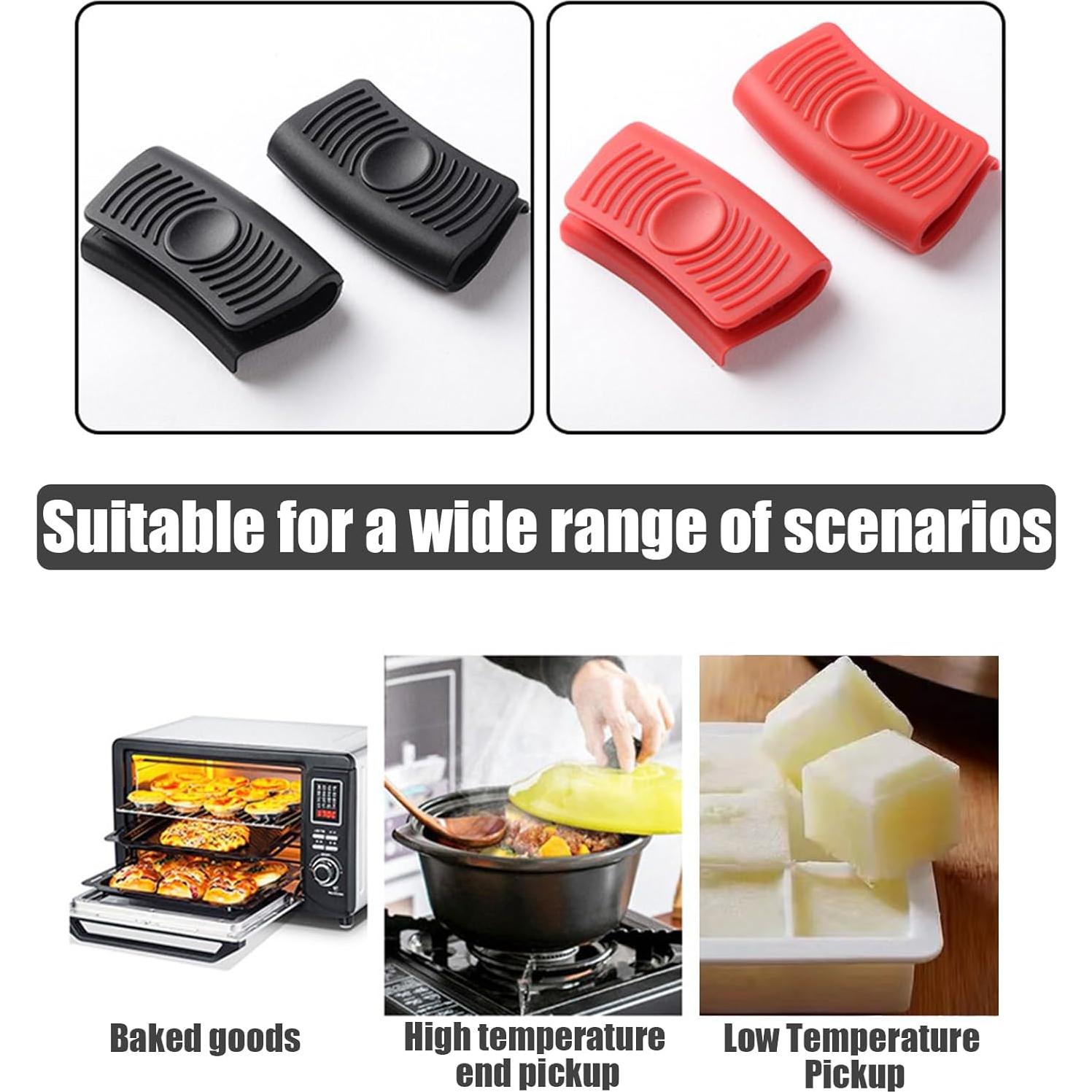 2 Fundas de Silicona Antideslizantes Huakaile para Mangos de Olla