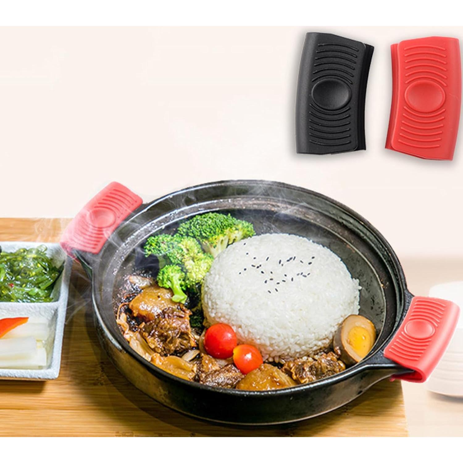 2 Fundas de Silicona Antideslizantes Huakaile para Mangos de Olla