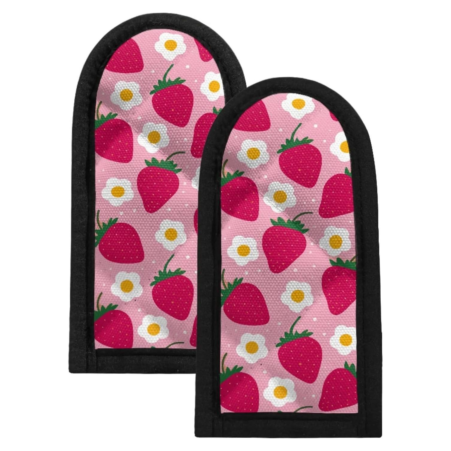 Conjunto 2 Fundas de Mango Floral de Fresa Coldinair - Resistente al Calor