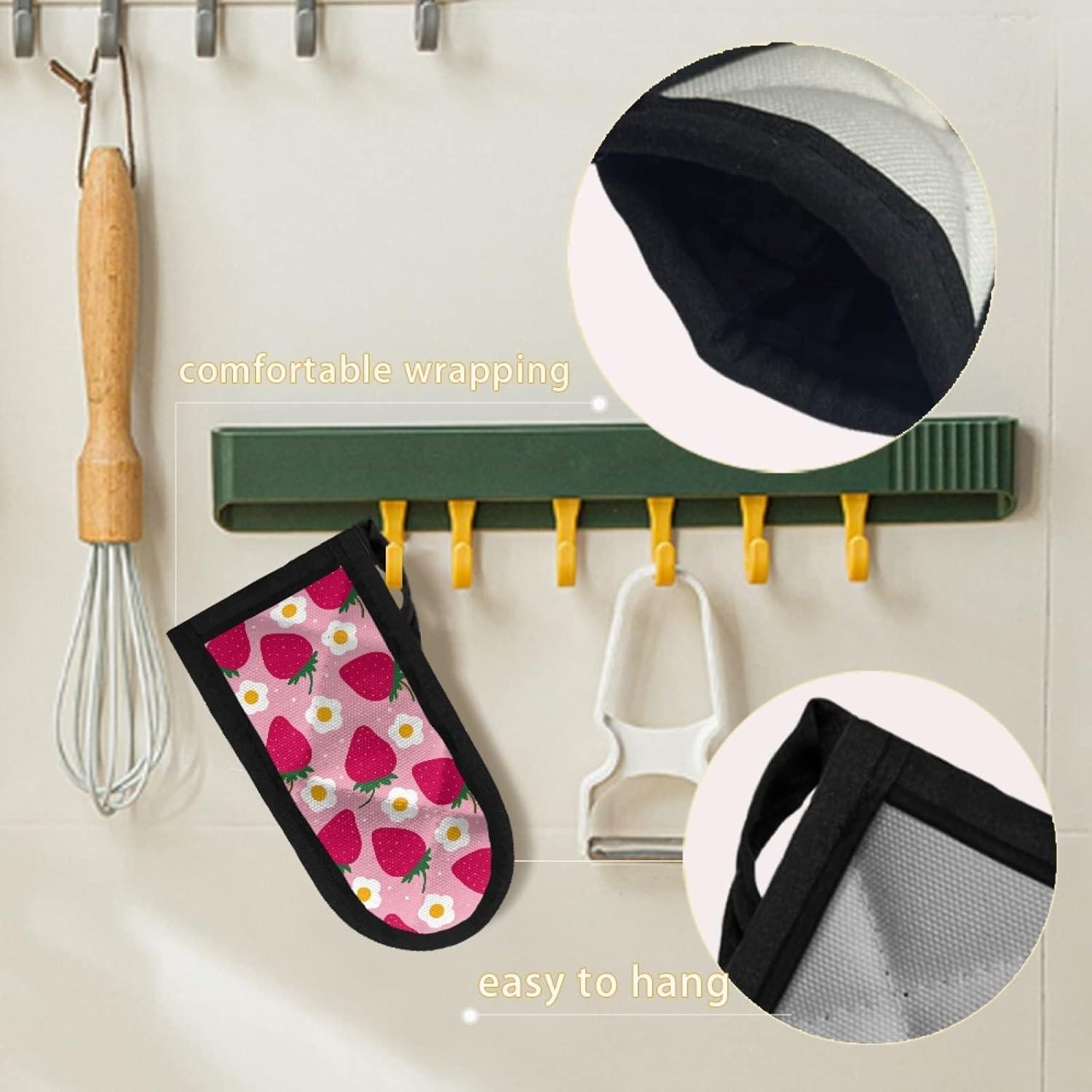 Conjunto 2 Fundas de Mango Floral de Fresa Coldinair - Resistente al Calor