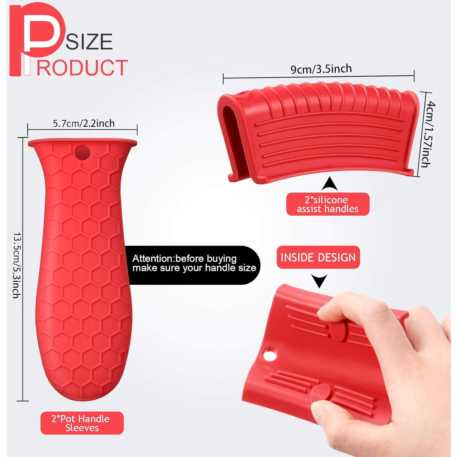 Funda de Mango de Silicona Patelai - 4 Piezas Antideslizantes