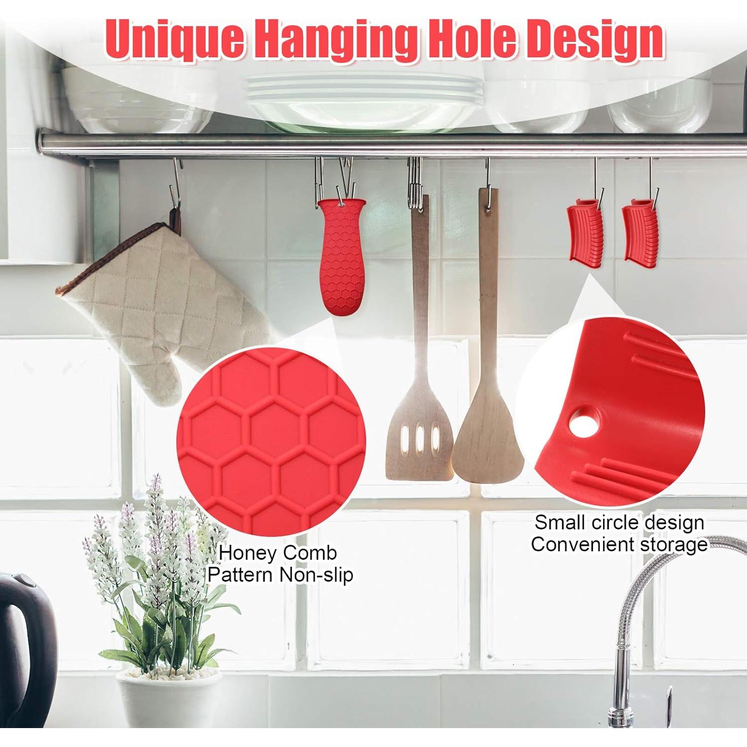 Funda de Mango de Silicona Patelai - 4 Piezas Antideslizantes