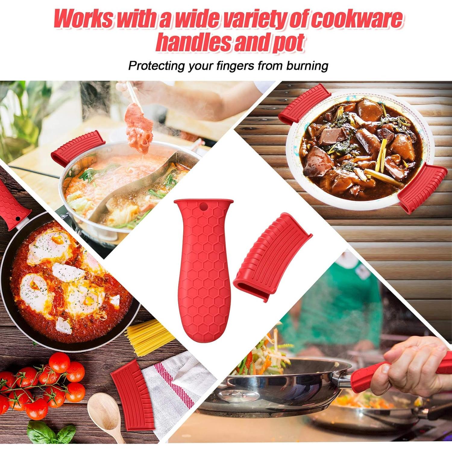 Funda de Mango de Silicona Patelai - 4 Piezas Antideslizantes