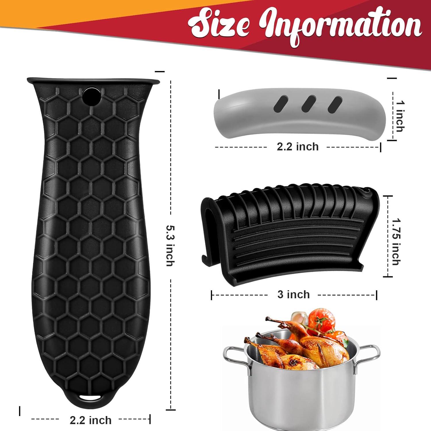 10 Piezas Funda de Mango de Silicona WhistenFla Resistente al Calor