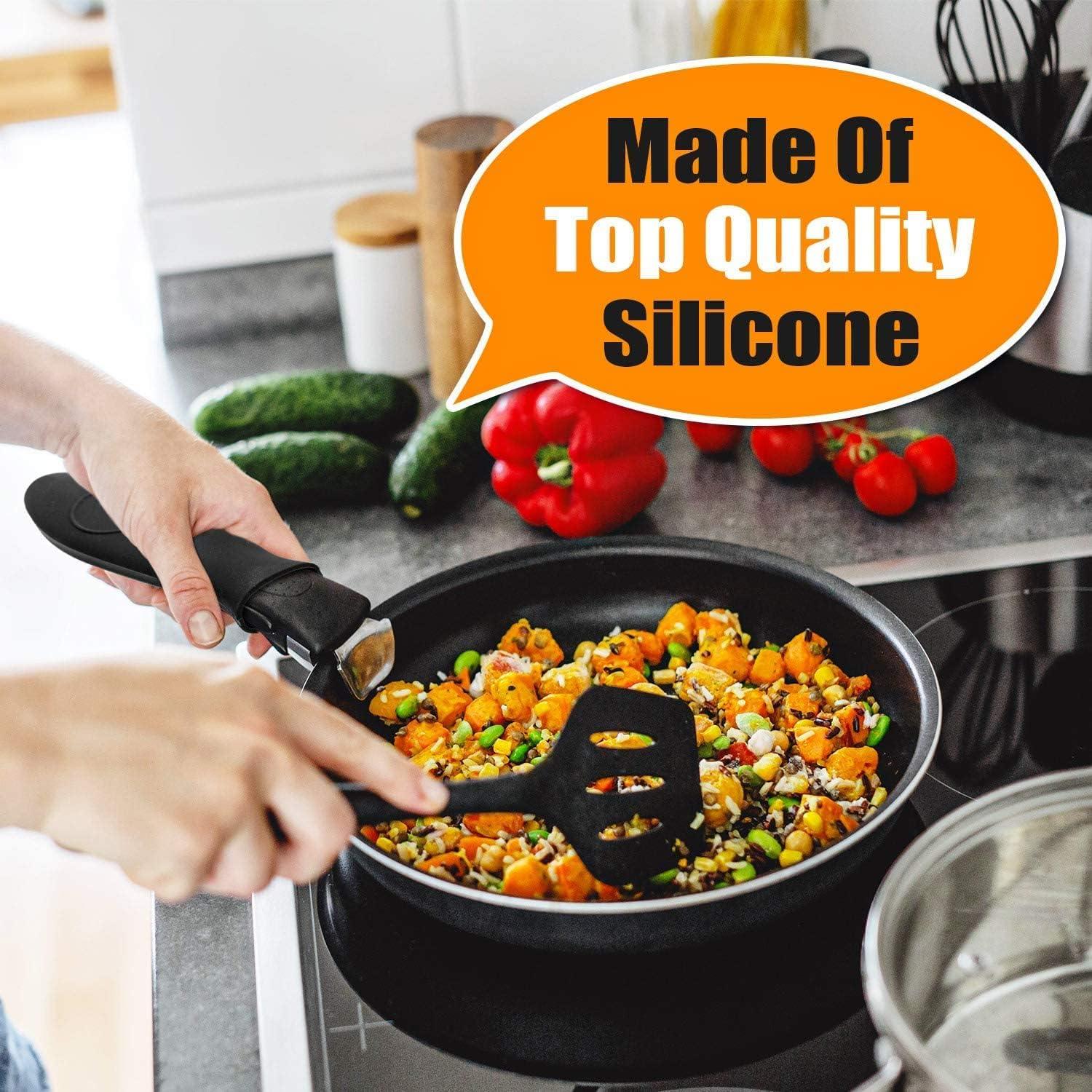 10 Piezas Funda de Mango de Silicona WhistenFla Resistente al Calor