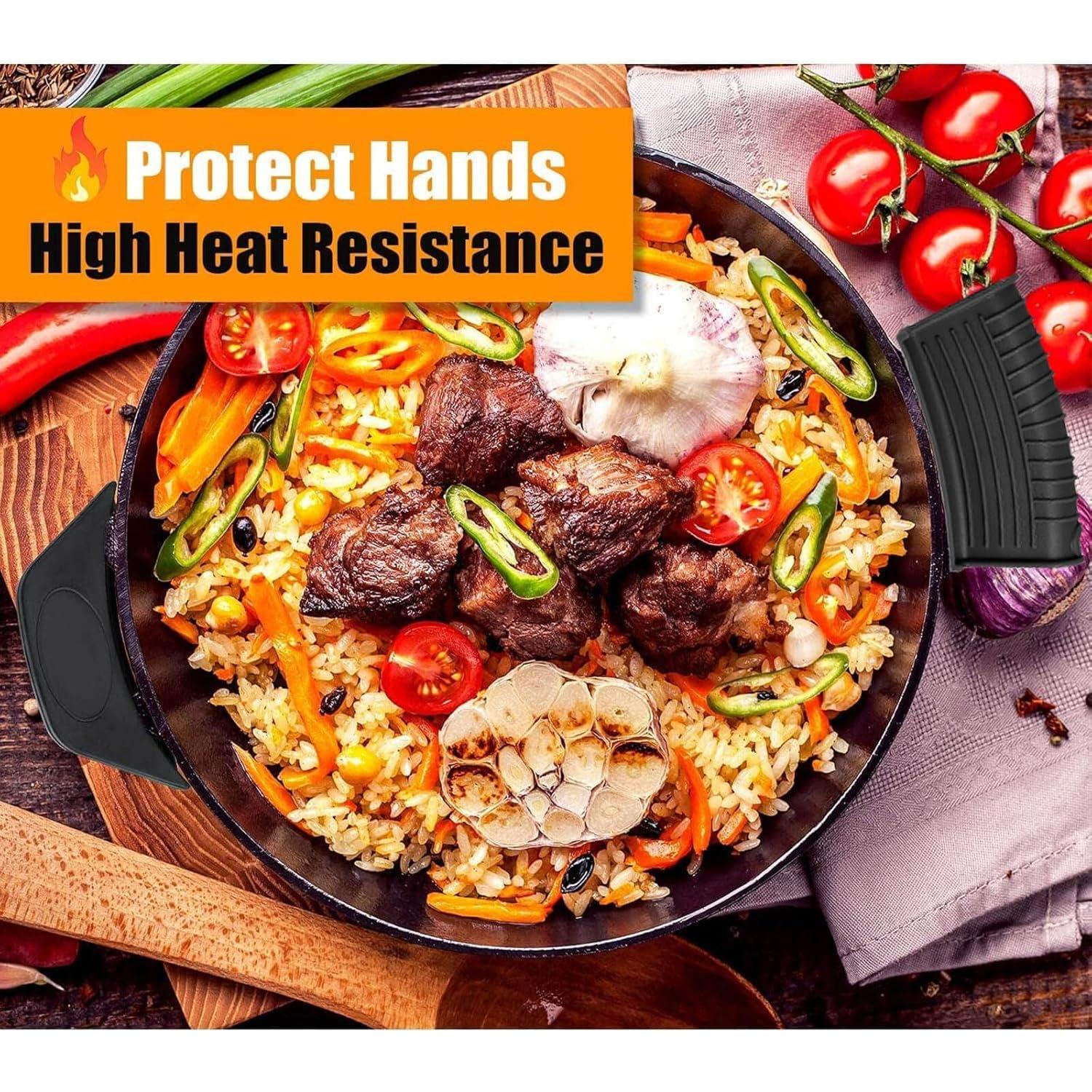 10 Piezas Funda de Mango de Silicona WhistenFla Resistente al Calor