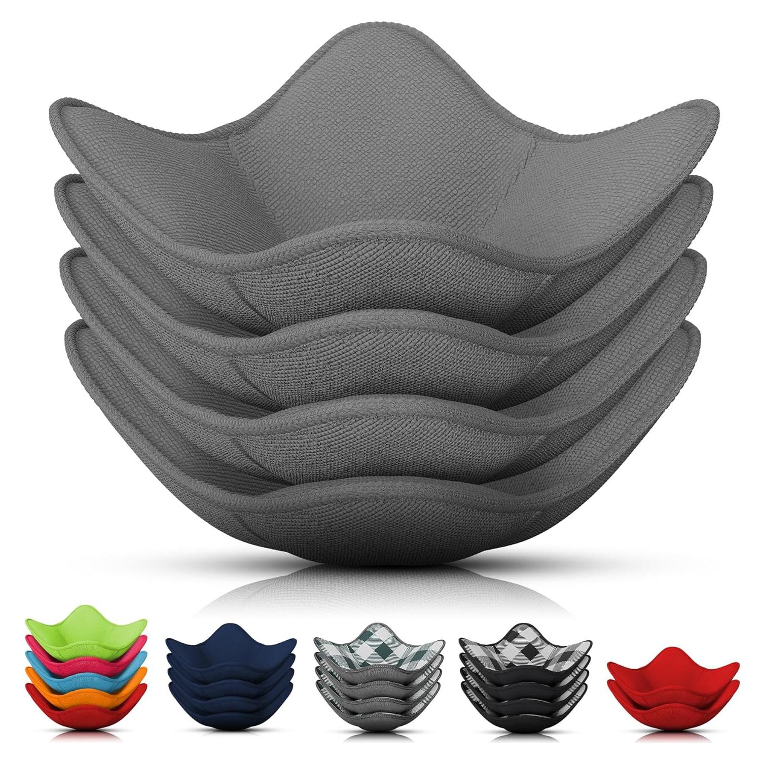 Soportes para Tazones de Microondas LIBERHAUS 4 Pcs Gris 19 cm