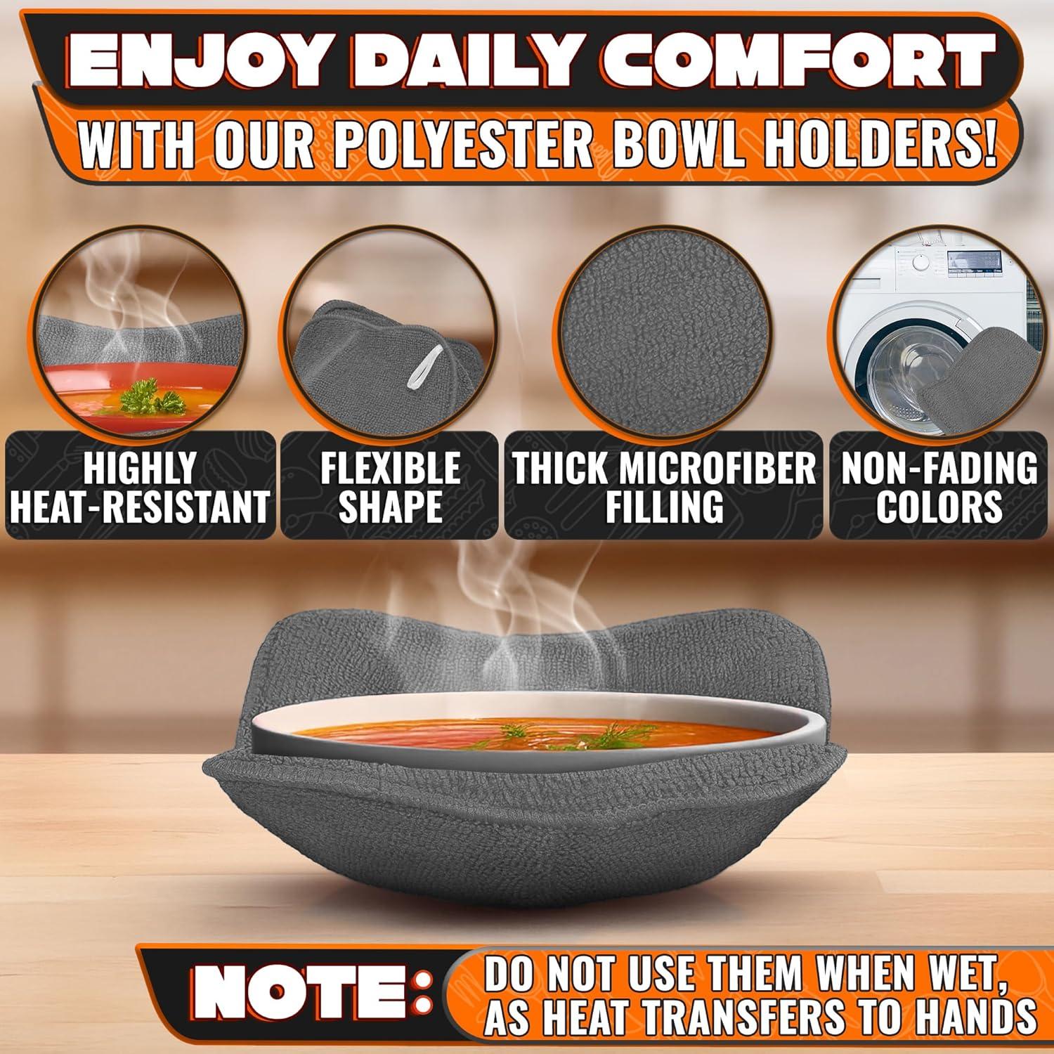 Soportes para Tazones de Microondas LIBERHAUS 4 Pcs Gris 19 cm