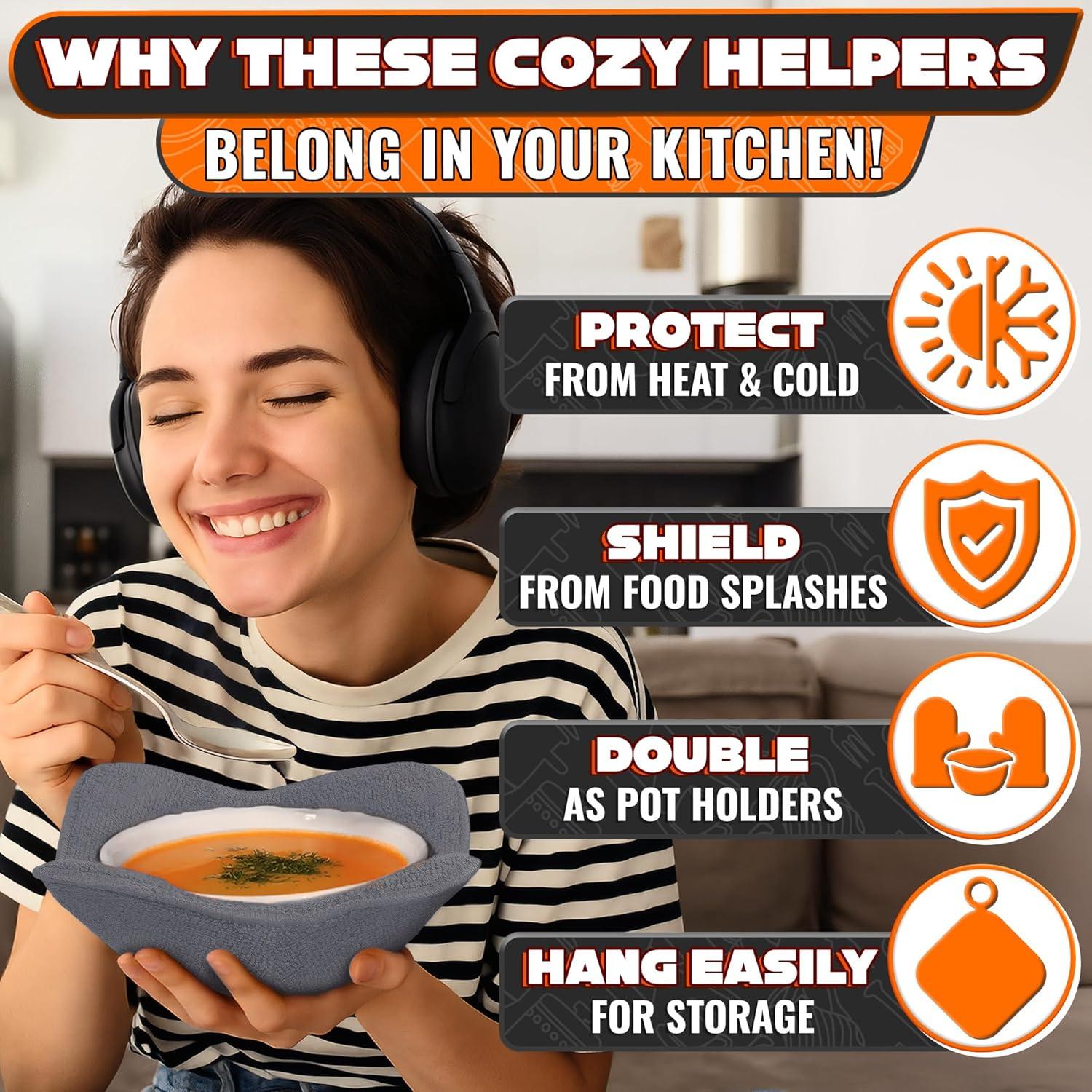 Soportes para Tazones de Microondas LIBERHAUS 4 Pcs Gris 19 cm