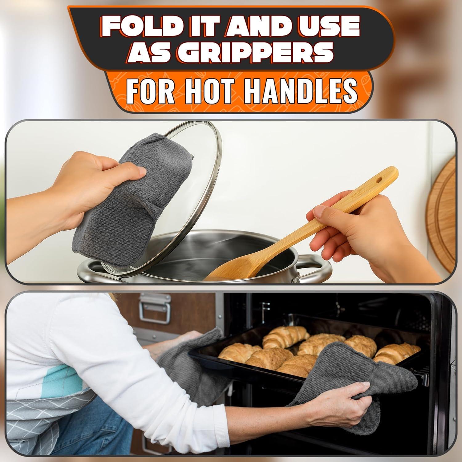 Soportes para Tazones de Microondas LIBERHAUS 4 Pcs Gris 19 cm