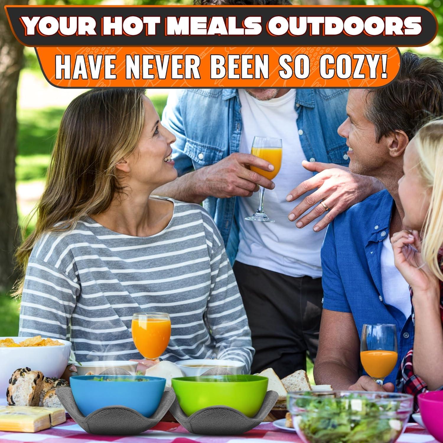 Soportes para Tazones de Microondas LIBERHAUS 4 Pcs Gris 19 cm