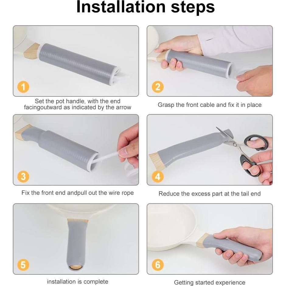 Cubierta de Silicona para Mango de Olla zxbaers 3 Piezas Grizzly
