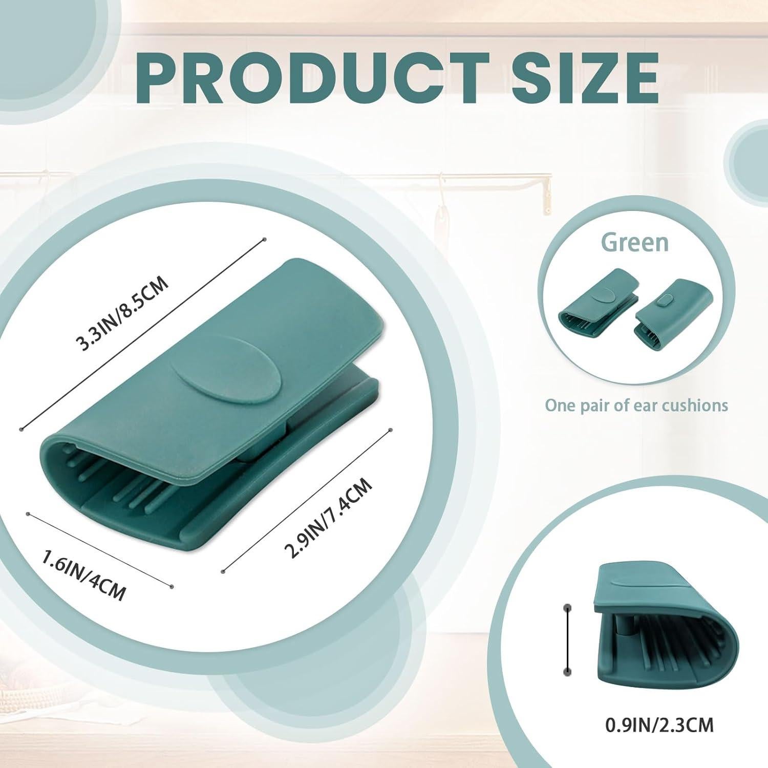 Agarraderas de Silicona BangBoom 6 Piezas Verde Antideslizante