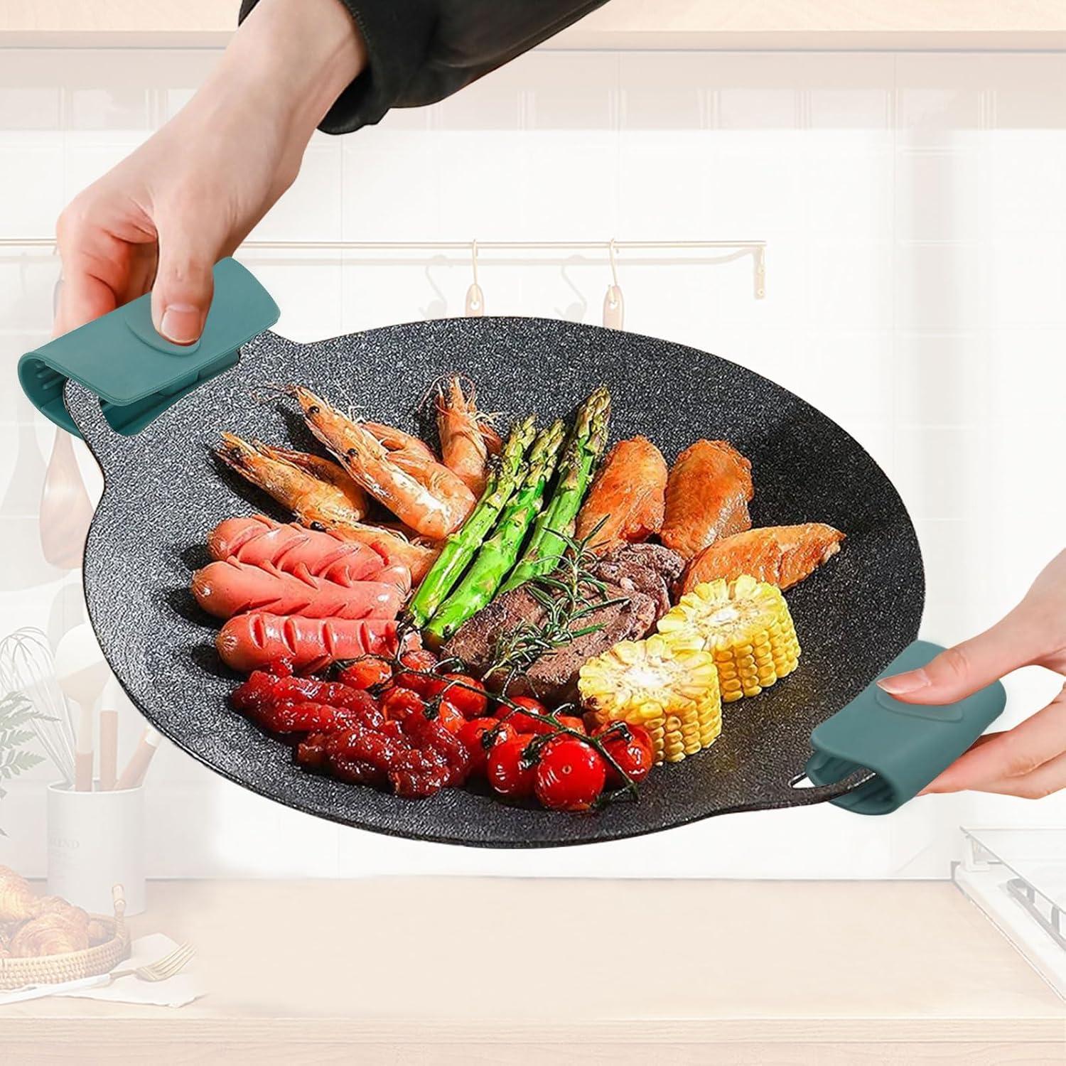 Agarraderas de Silicona BangBoom 6 Piezas Verde Antideslizante