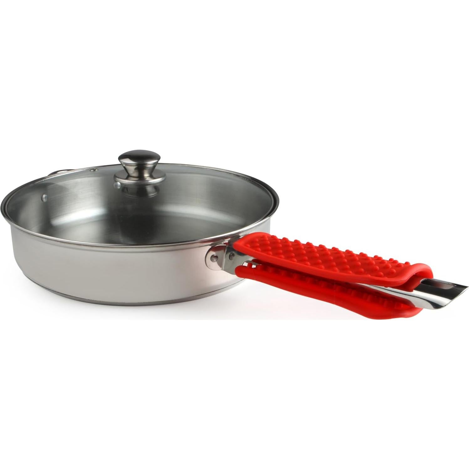 Soporte para Mango de Olla Dexas Rojo Silicona Resistente al Calor