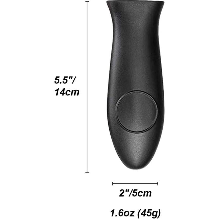 Funda de Mango de Silicona Antideslizante 6 Pcs Negro