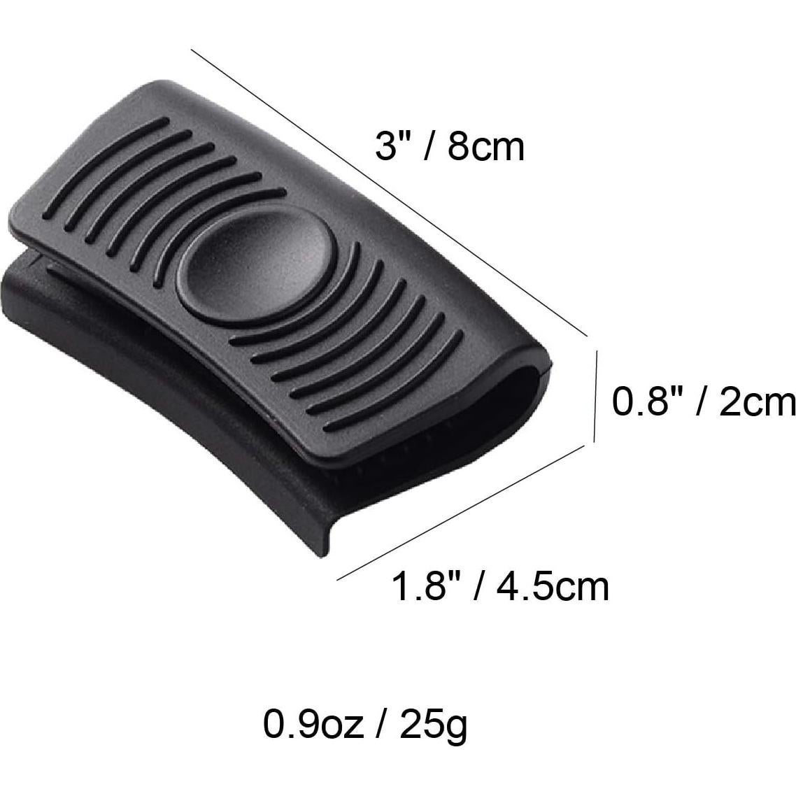 Funda de Mango de Silicona Antideslizante 6 Pcs Negro