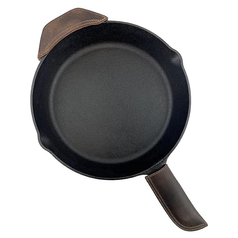 Soportes de Mango de Cuero Rústico Hide & Drink - Juego de 2