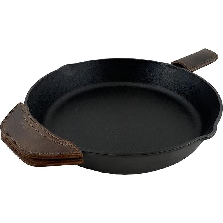 Soportes de Mango de Cuero Rústico Hide & Drink - Juego de 2