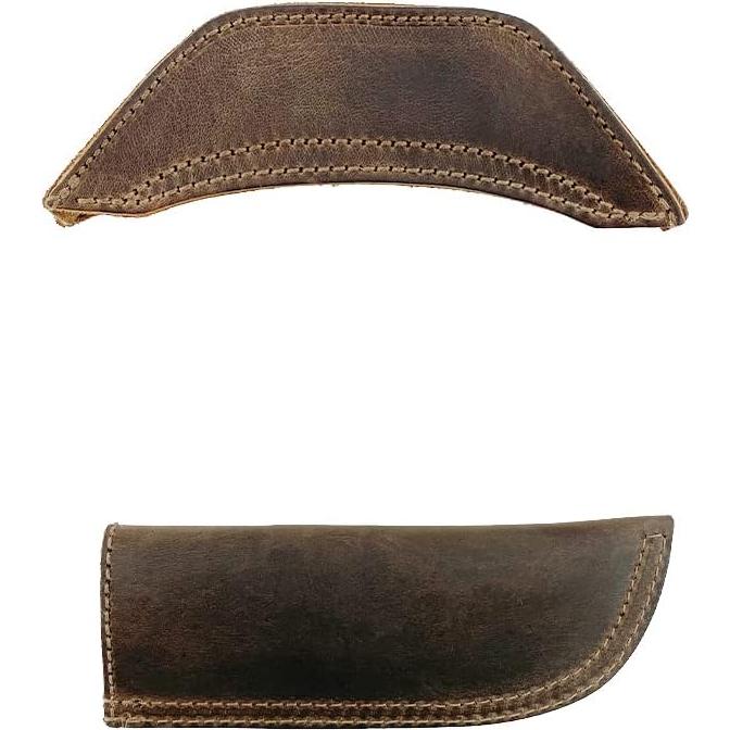 Soportes de Mango de Cuero Rústico Hide & Drink - Juego de 2