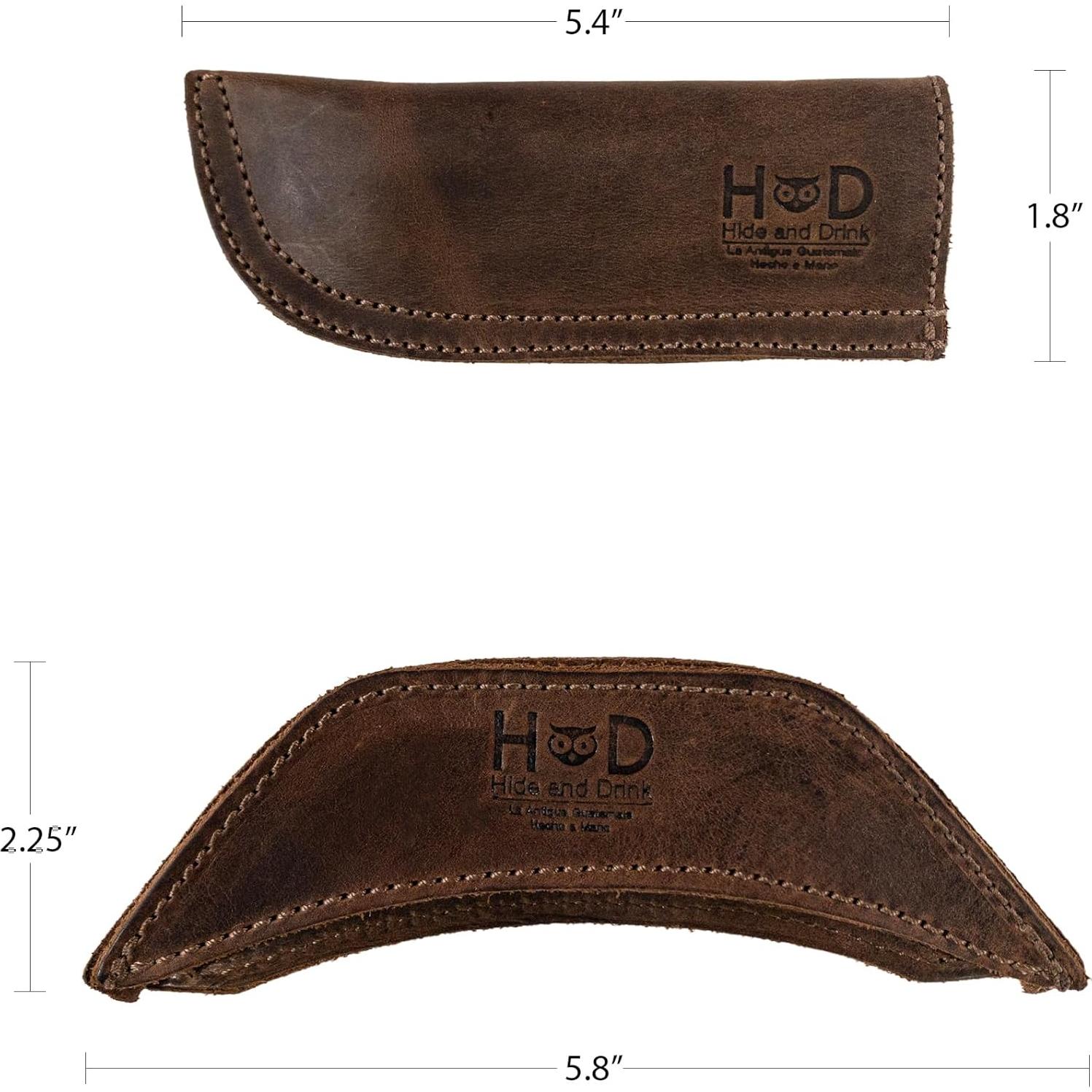 Soportes de Mango de Cuero Rústico Hide & Drink - Juego de 2