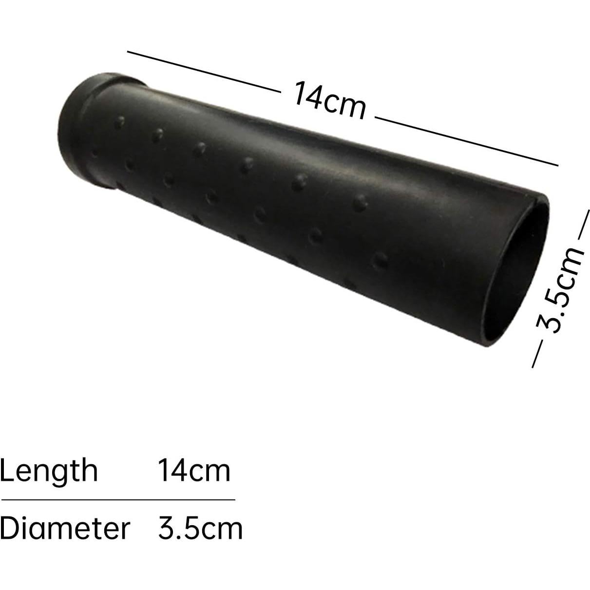 Cubierta de mango de silicona ZhenSanHuan, juego de 2, negra