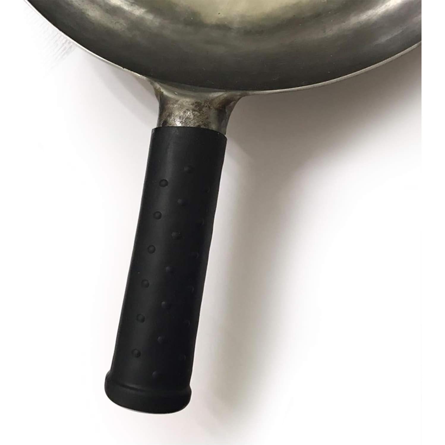 Cubierta de mango de silicona ZhenSanHuan, juego de 2, negra