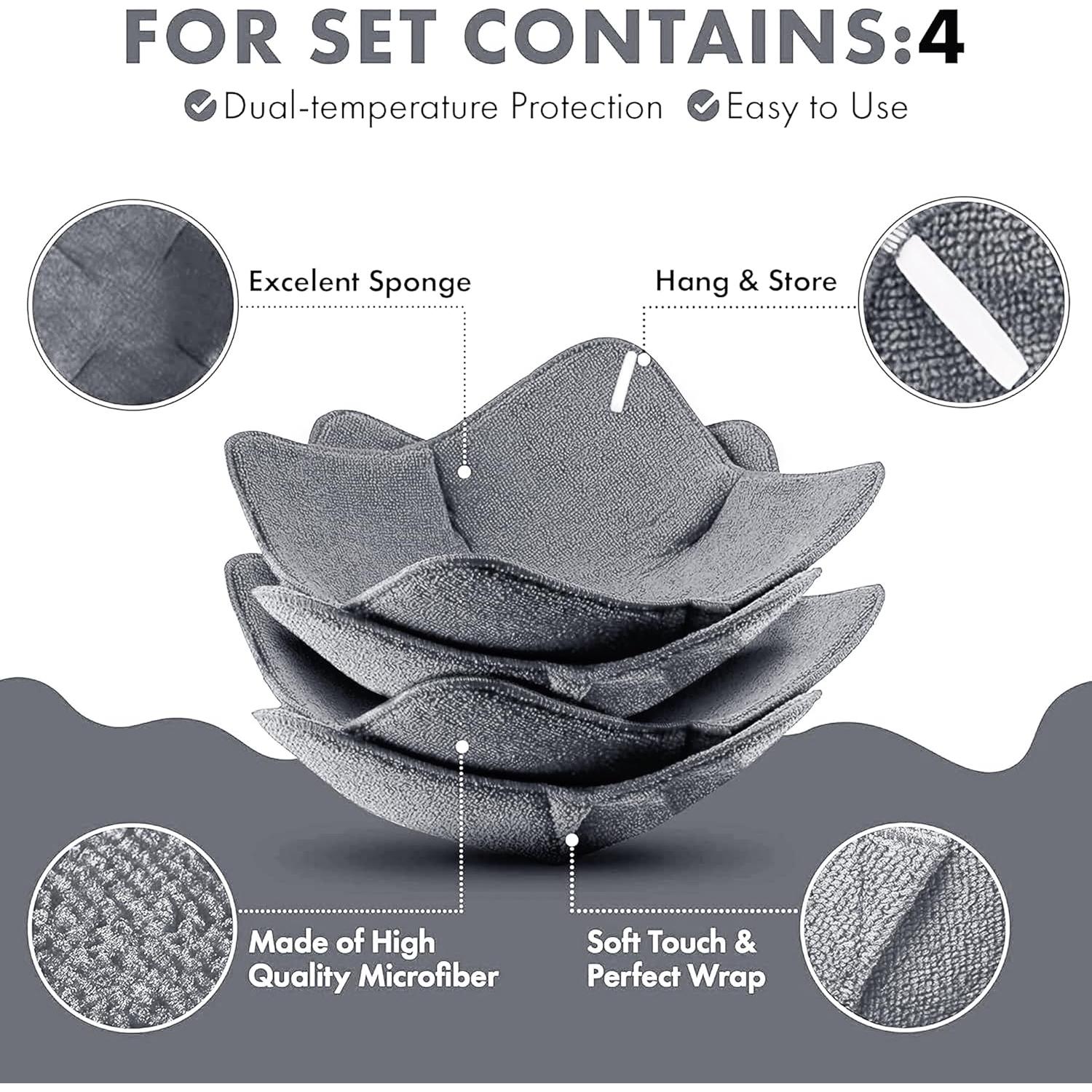 Set de 4 Calentadores de Tazones Trendsettings Gris