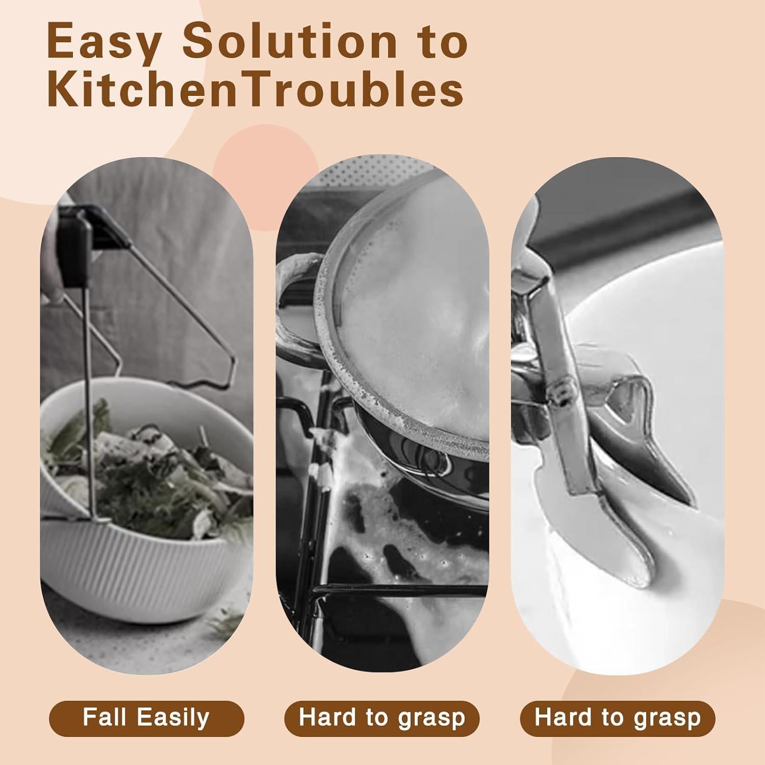 Set de 2 Pinzas Sujetadores de Platos Calientes Bonison