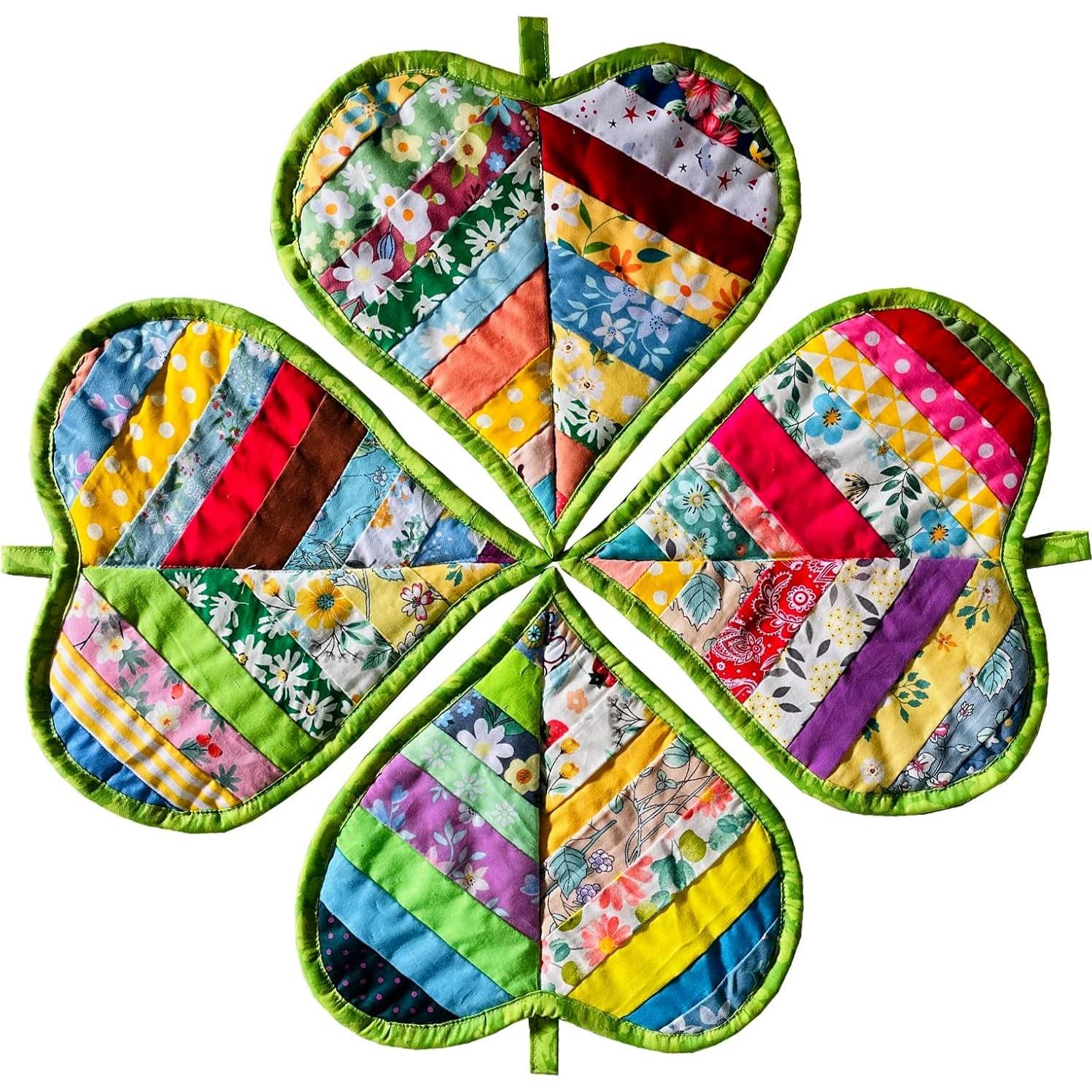 Agarraderas de Cocina 100% Algodón Corazones 2PCS 26.67x25.4cm