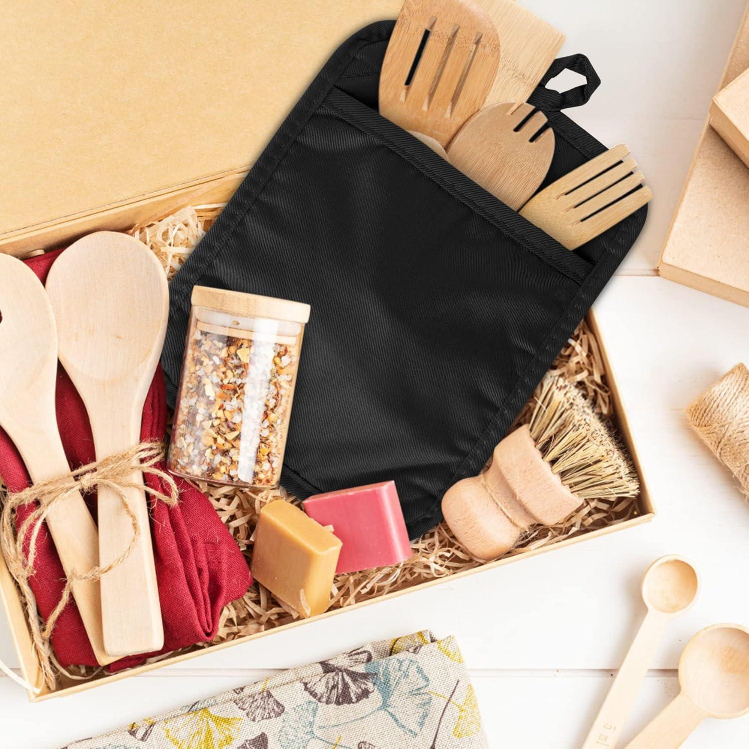 Soporte para Olla R CABALLO 6Pcs Algodón Negro 18x23cm