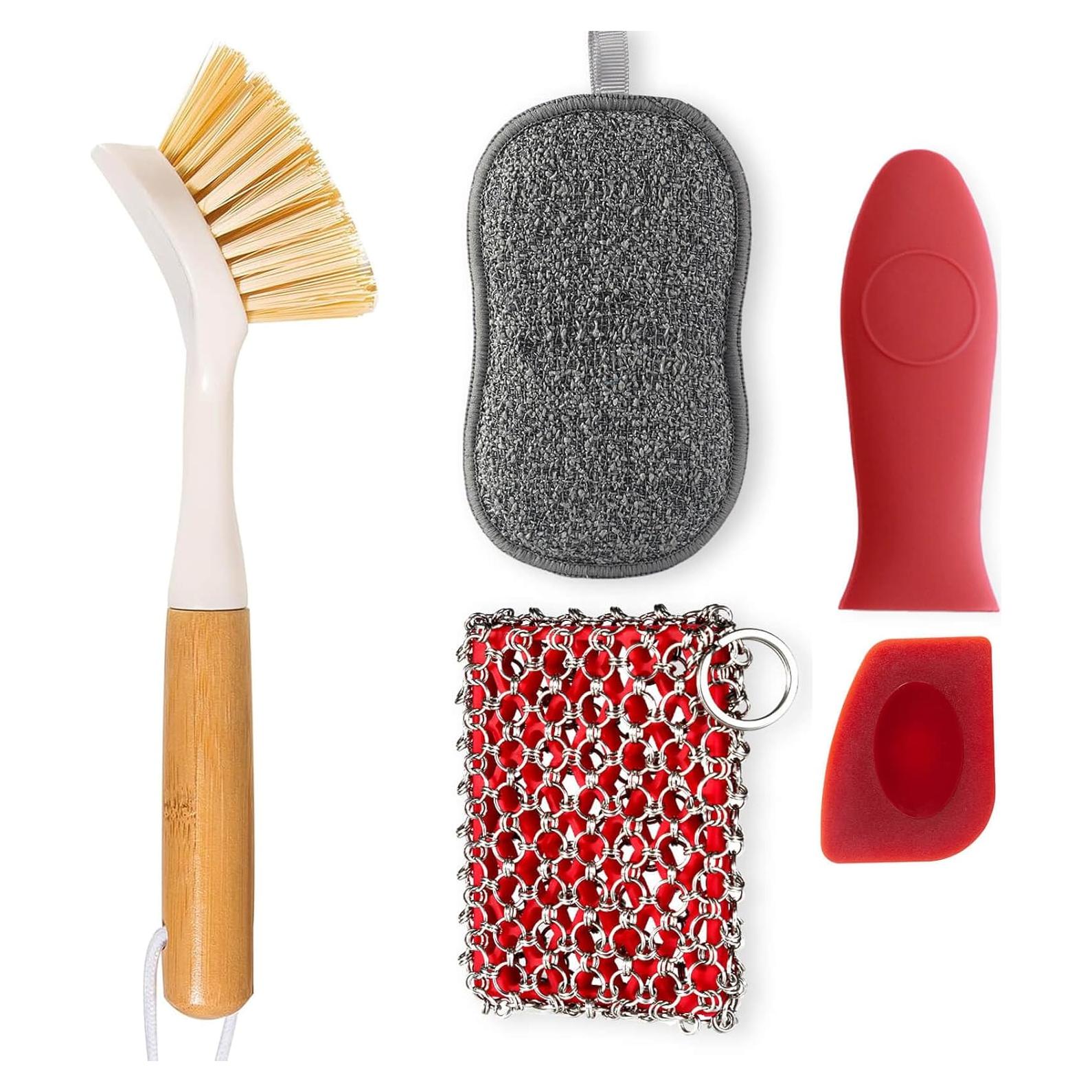 Kit de Limpieza de Cocina TEZZ 5 Piezas Hierro Fundido