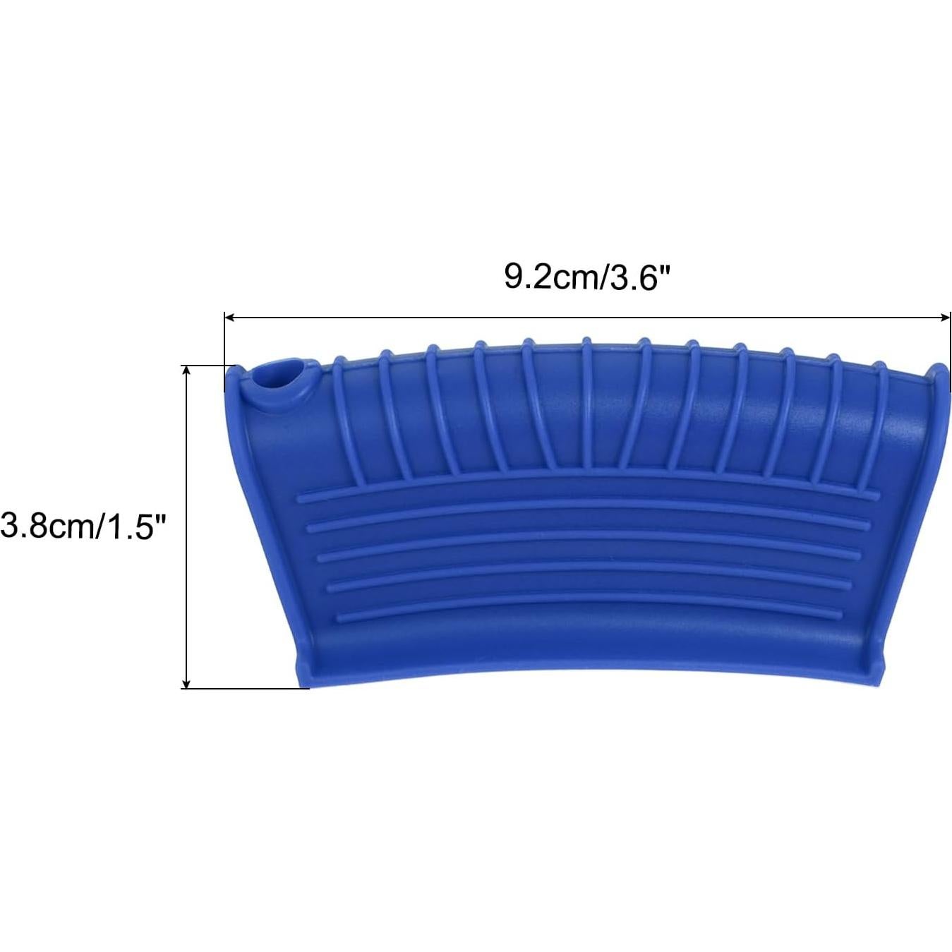 Funda de Mango de Silicona uxcell 8 Piezas Antideslizante Azul