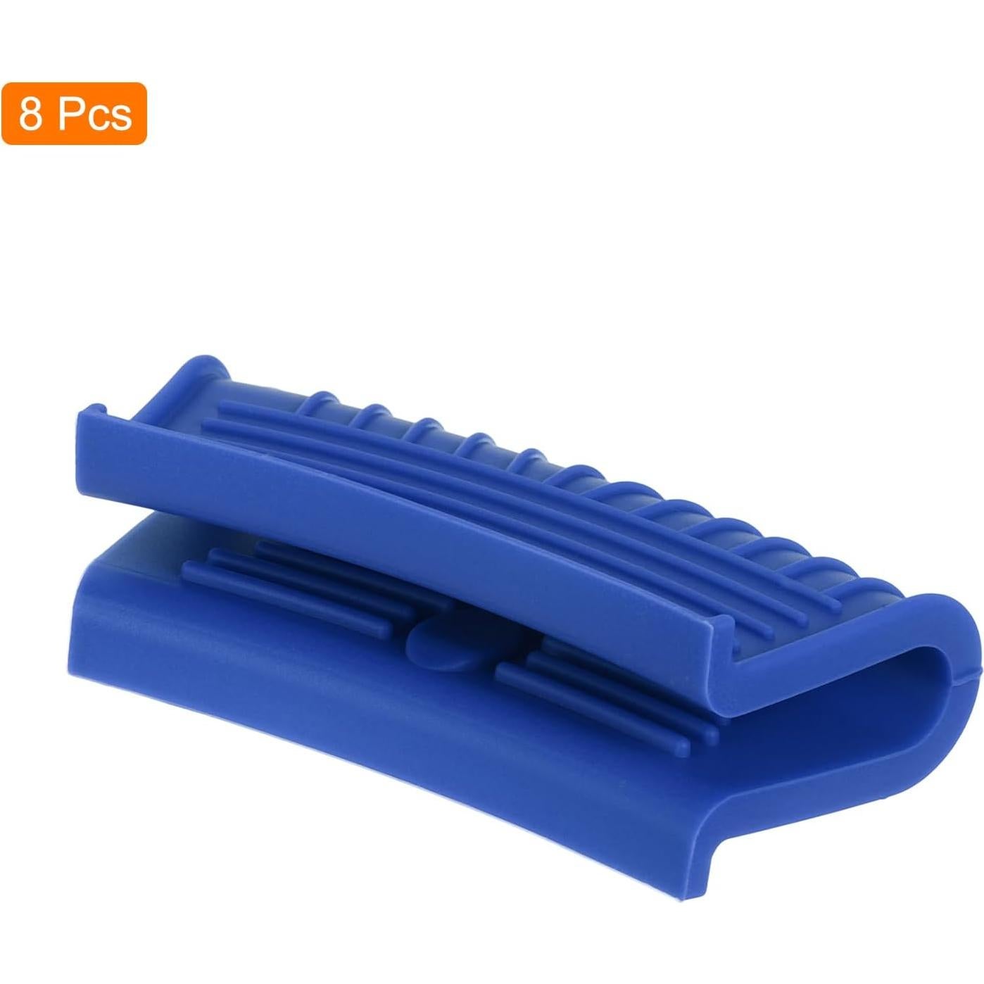 Funda de Mango de Silicona uxcell 8 Piezas Antideslizante Azul