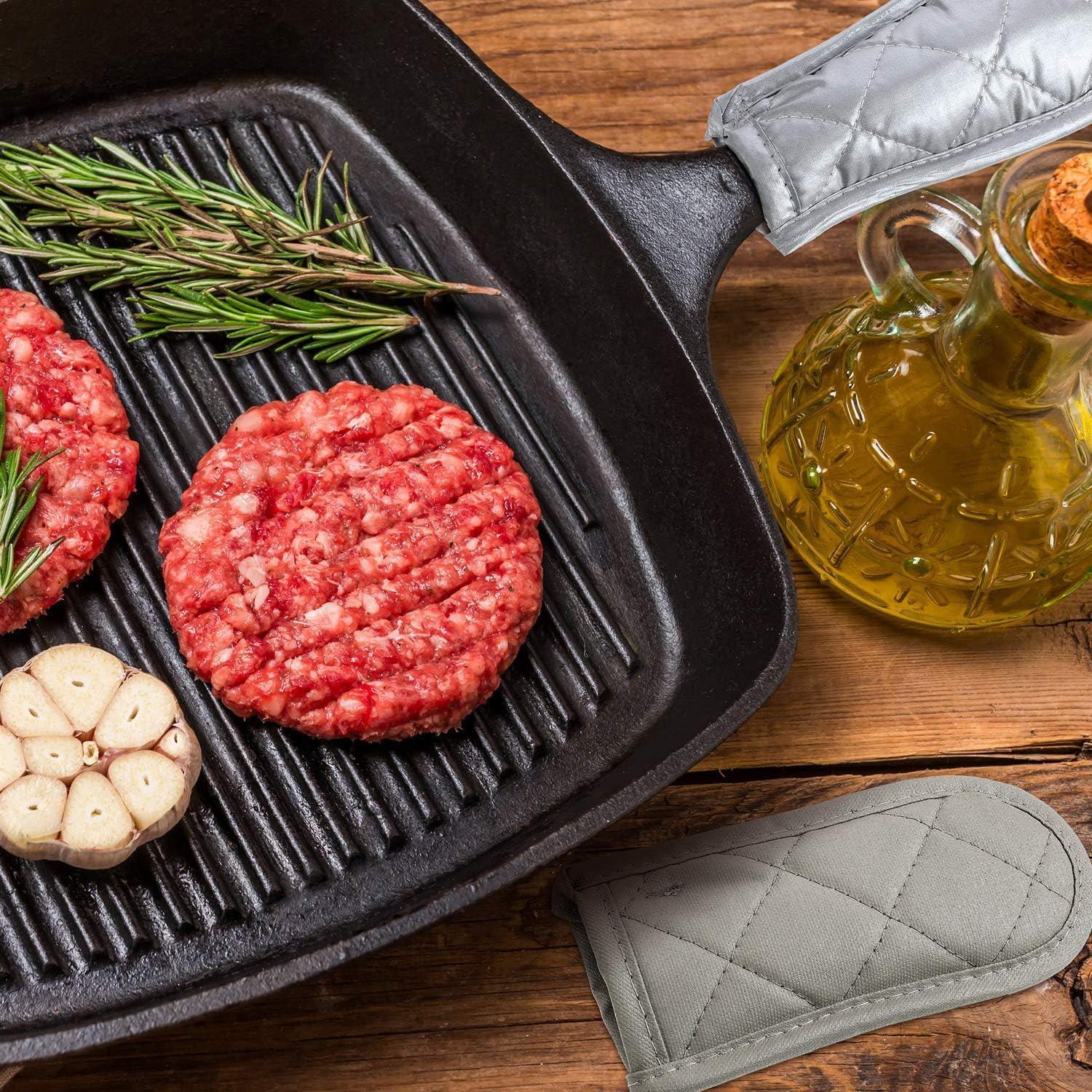 Cubiertas de Mango Calientes Linwnil, 4 Piezas Plata