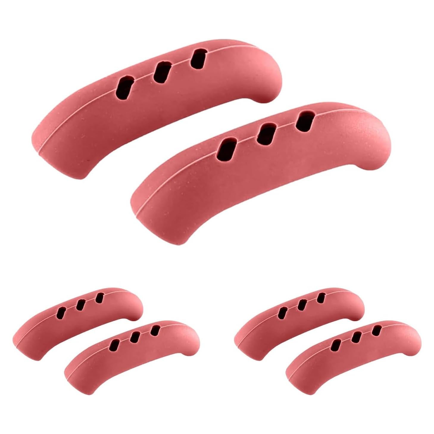 6 Cubiertas de Mango de Olla de Silicona UAIAGM - Rojo