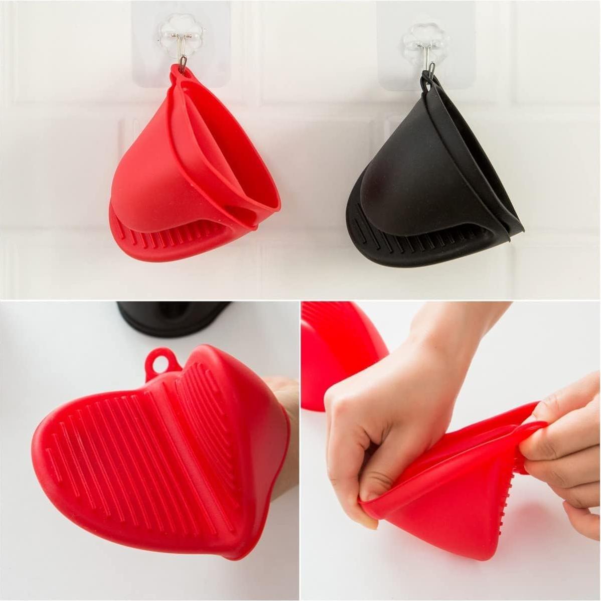 Agarraderas de Silicona AORTDES - 2 Pares Resistentes al Calor