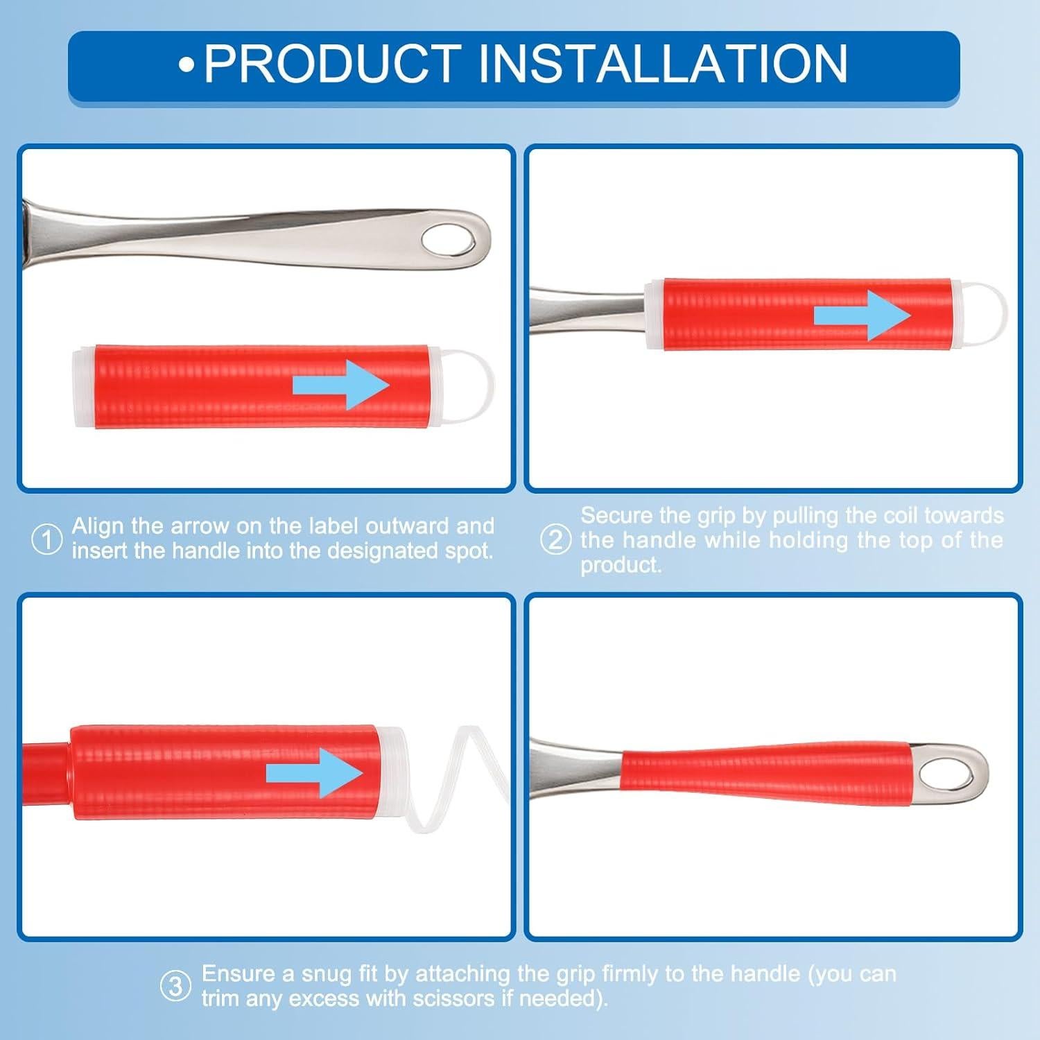 Funda de Mango de Silicona uxcell 3 Pcs Resistente al Calor