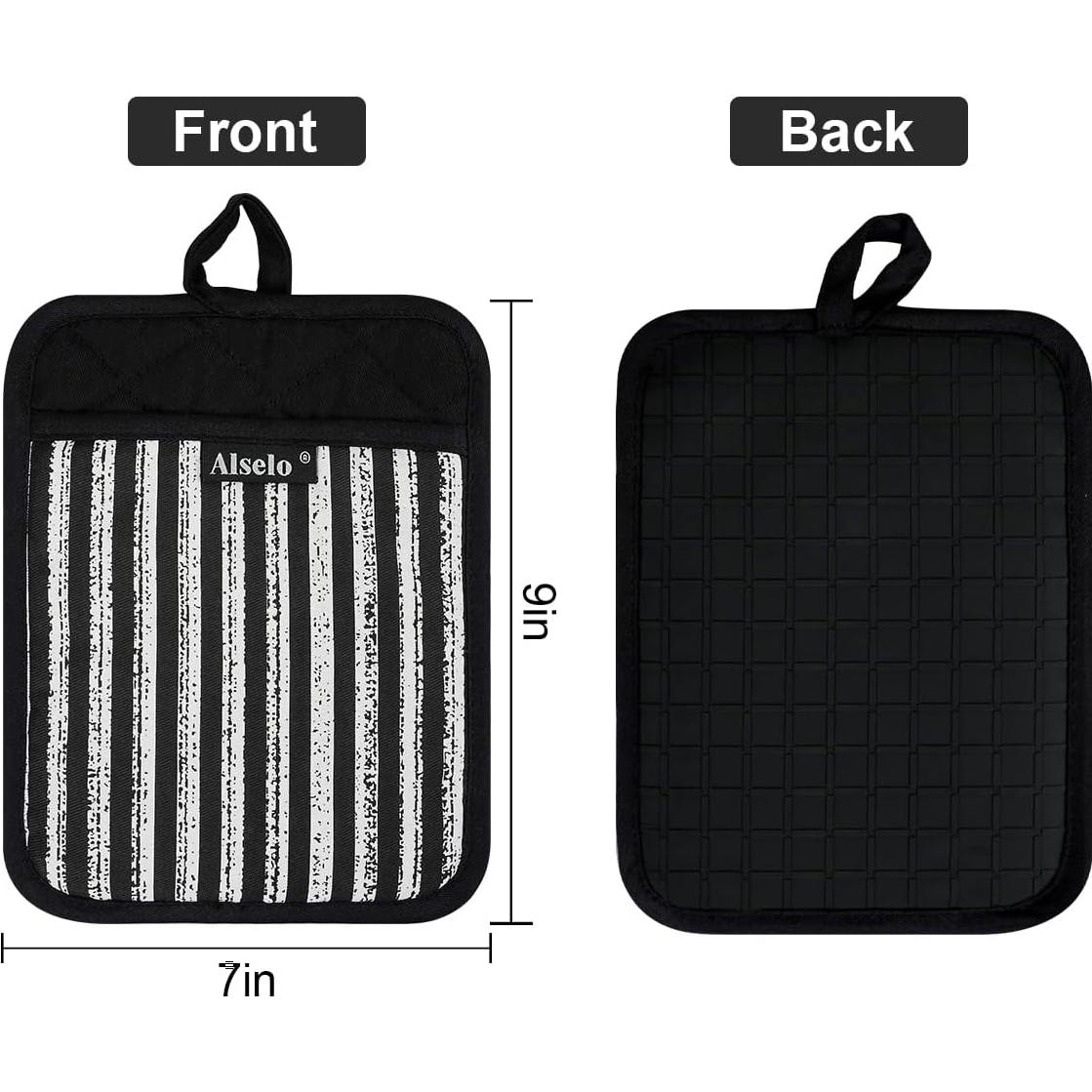 Juego de Agarraderas de Silicona Alselo 3 Piezas Antideslizantes