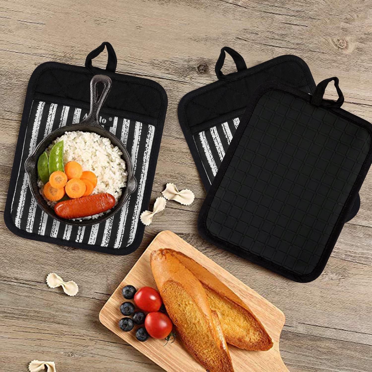 Juego de Agarraderas de Silicona Alselo 3 Piezas Antideslizantes