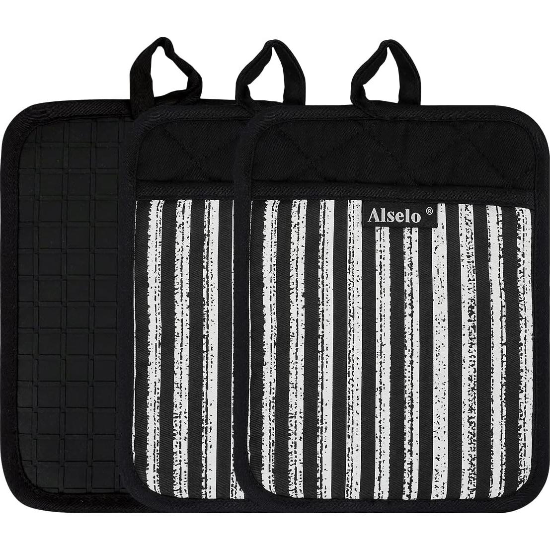 Juego de Agarraderas de Silicona Alselo 3 Piezas Antideslizantes