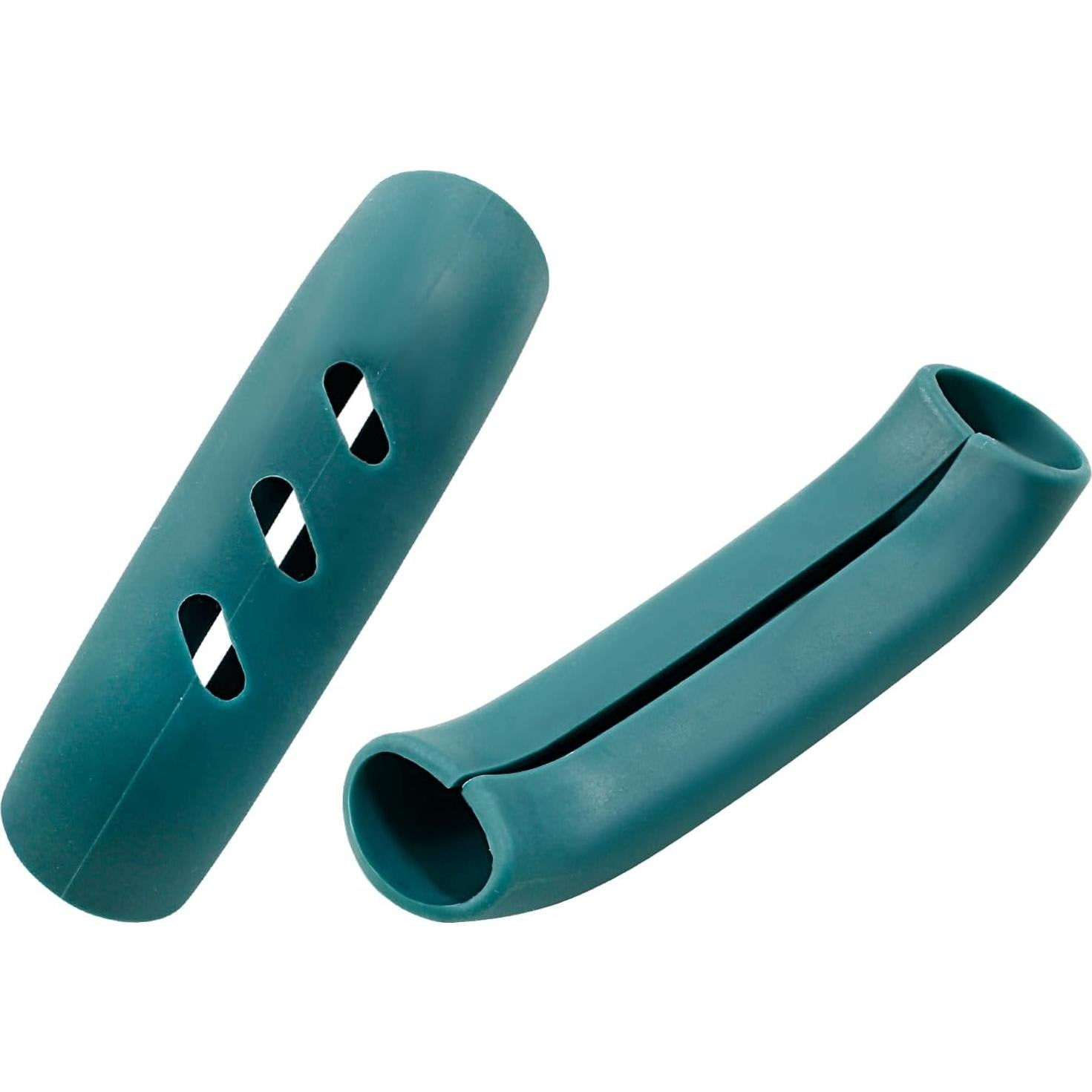 6 Cubiertas de Mango de Silicona Verde Cionyce 7.5 cm Aislamiento Térmico