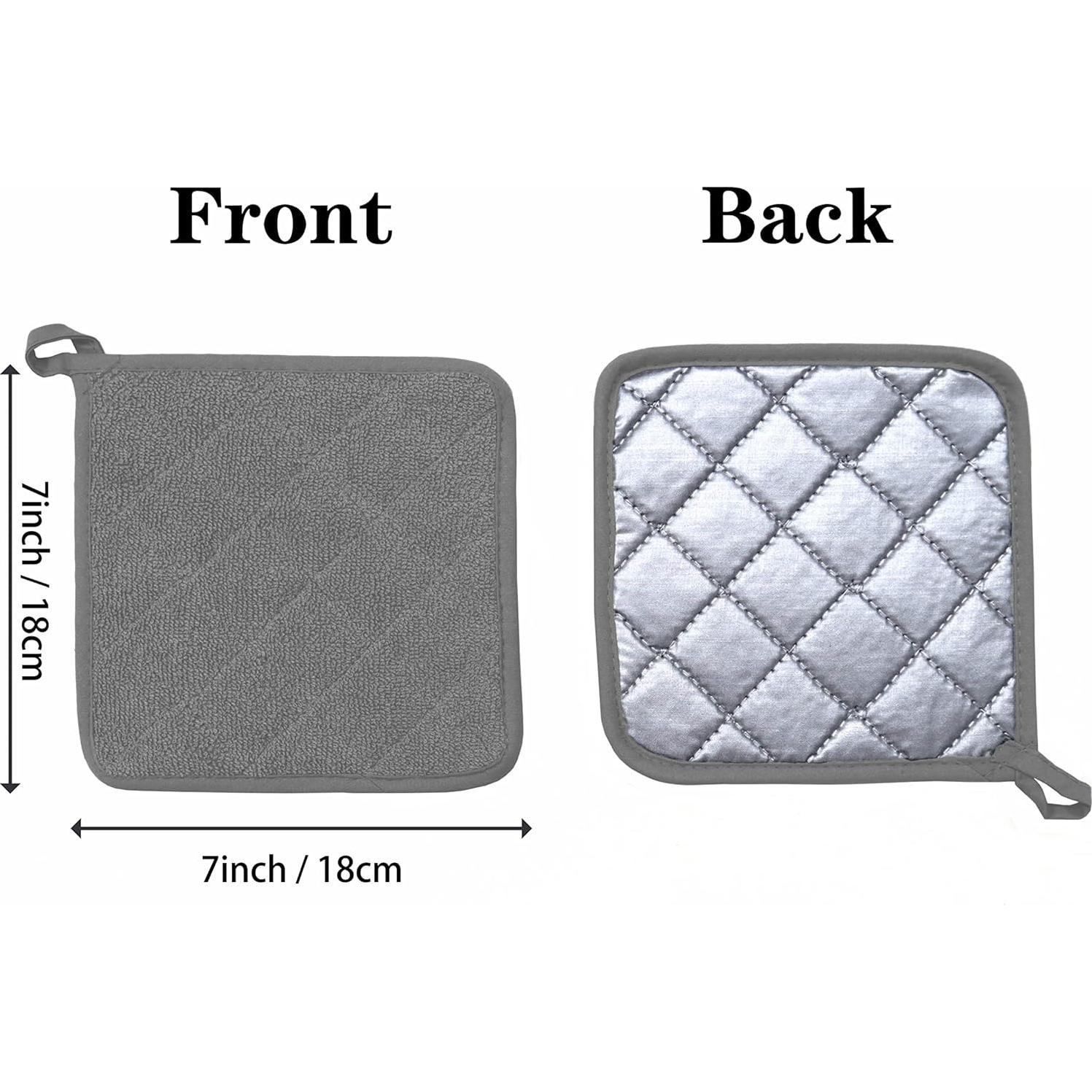 Soporte de Olla de Algodón VEIKERY 7x7 cm Juego de 3 Gris