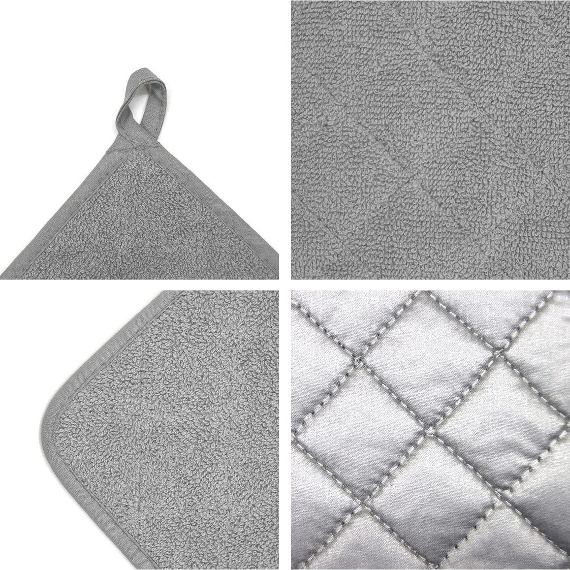 Soporte de Olla de Algodón VEIKERY 7x7 cm Juego de 3 Gris