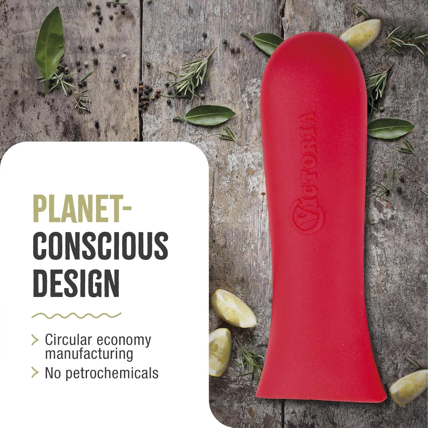 Cubierta de Mango de Silicona Victoria Pequeña Roja para Sartenes