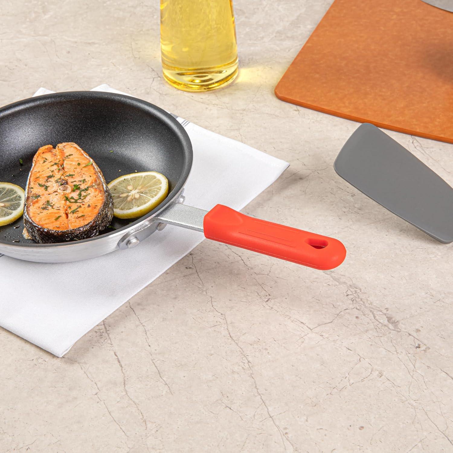 Manga de Mango de Sartén de Silicona Roja Restaurantware 10.9 cm