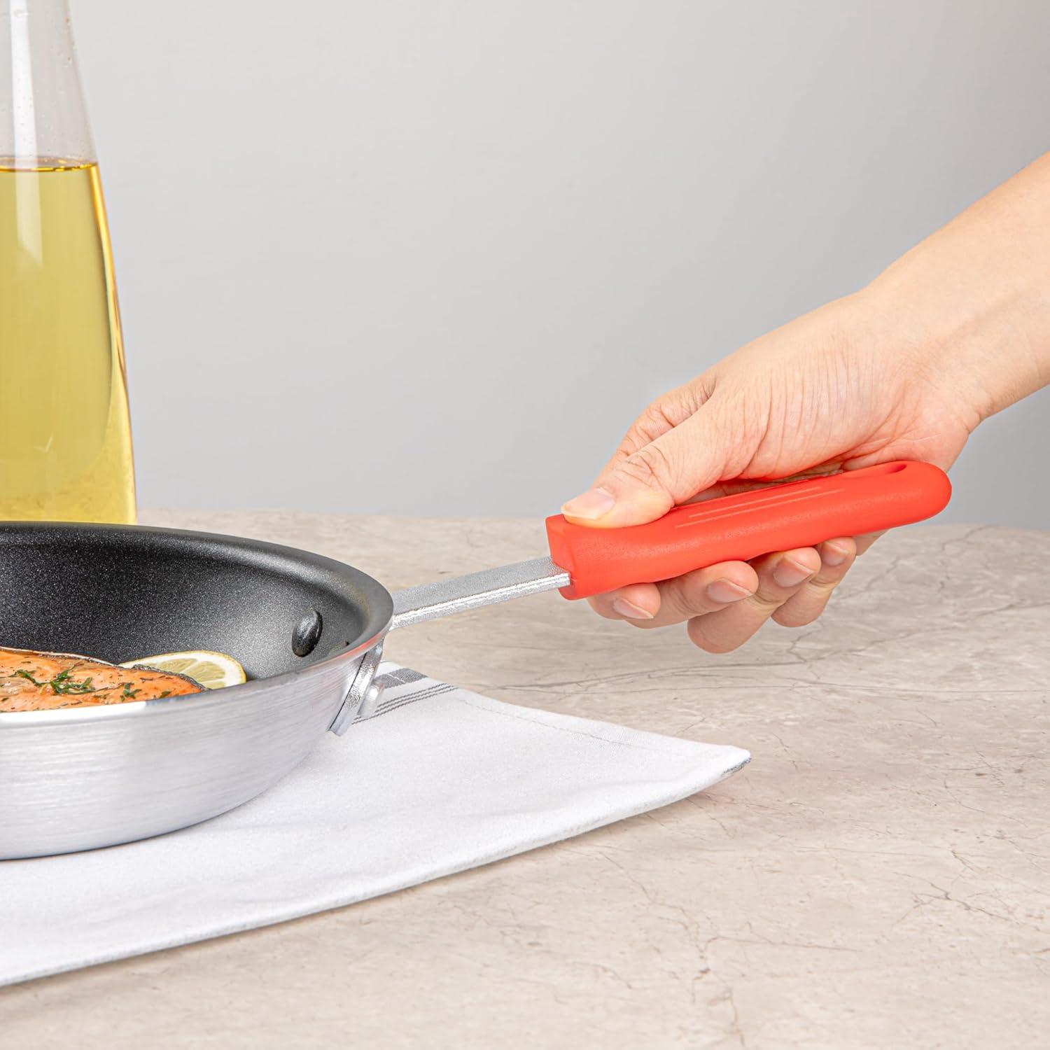 Manga de Mango de Sartén de Silicona Roja Restaurantware 10.9 cm