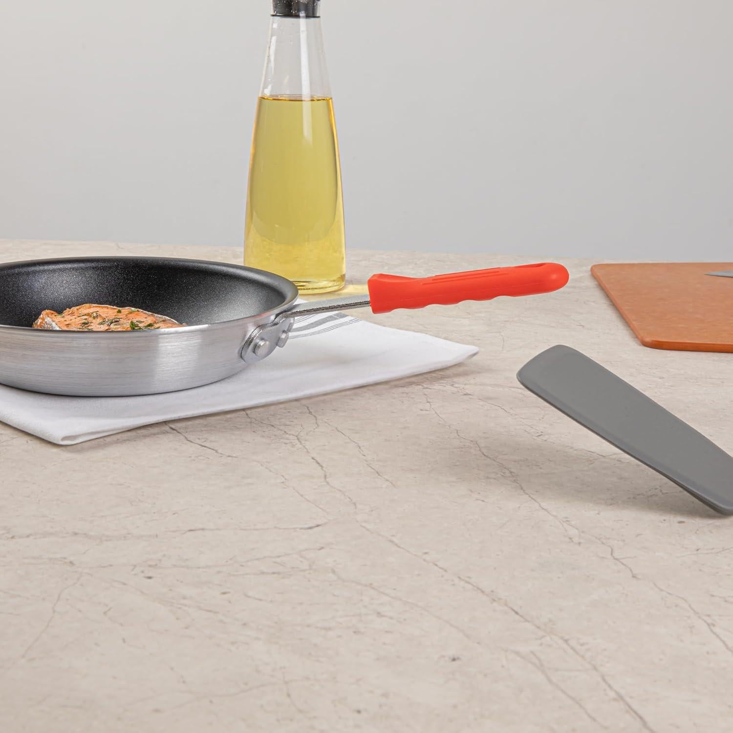 Manga de Mango de Sartén de Silicona Roja Restaurantware 10.9 cm